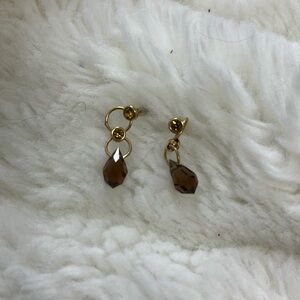 ❤️ 3/$15 
Minimalist, Brown And Gold Earrings
